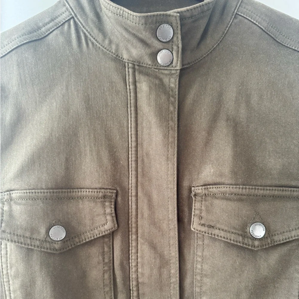 Liverpool Women’s Olive Green Military-Inspired Jacket – Like New, Size S